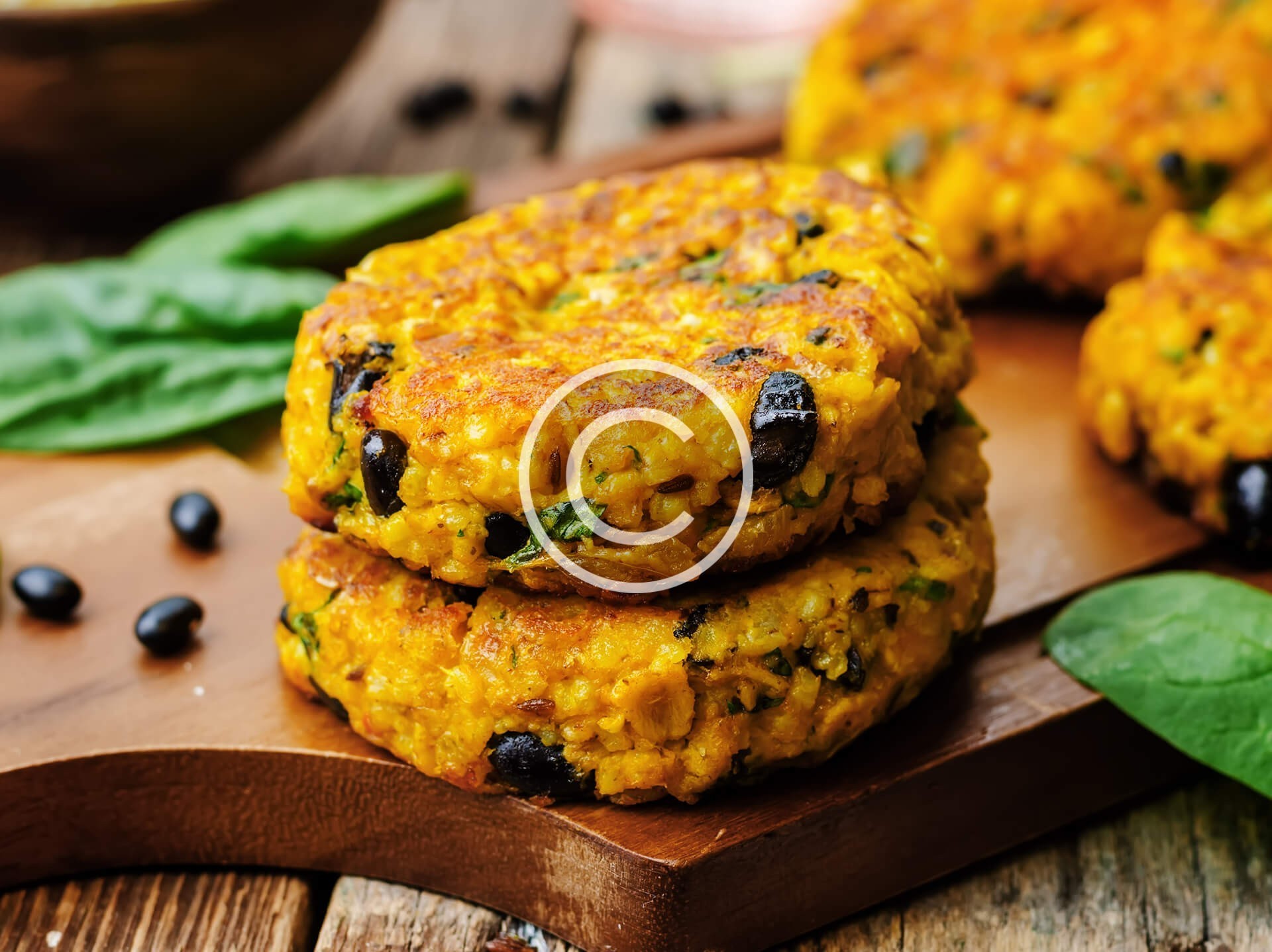 Bean Pumpkin Burgers